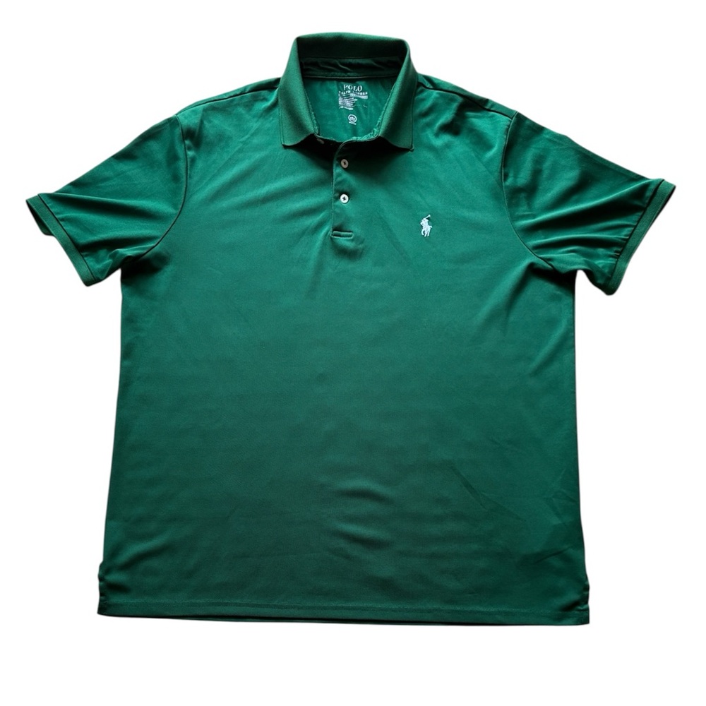 Polo Ralph Lauren Men’s Green Performance Wicking Polo Shirt Size Large